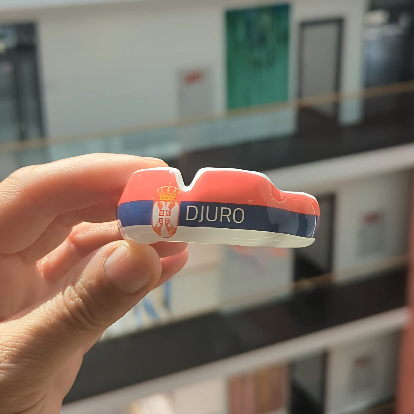 Serbien Flagge - Maßgefertigter Mundschutz mit Abdruckset